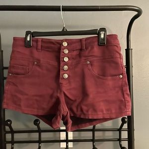 Size 12 burgundy shorts from Delia's